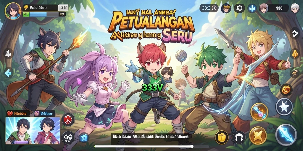 Tampilan grafis menakjubkan dari gameplay Anime 333V.