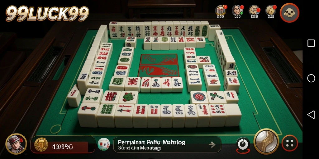 Gameplay Mahjong seru di 99LUCK99 dengan desain menarik.