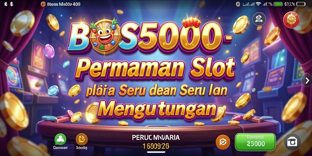 Screenshot utama BOS5000 menampilkan gameplay Slot yang mendebarkan.