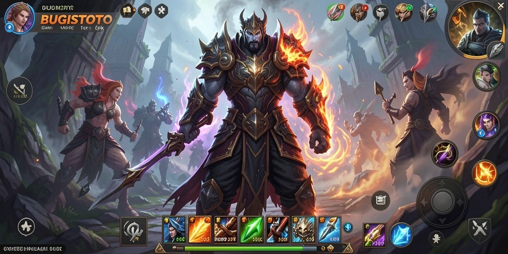 Screenshot utama BUGISTOTO menunjukkan aksi seru dalam gameplay MMORPG yang memukau.