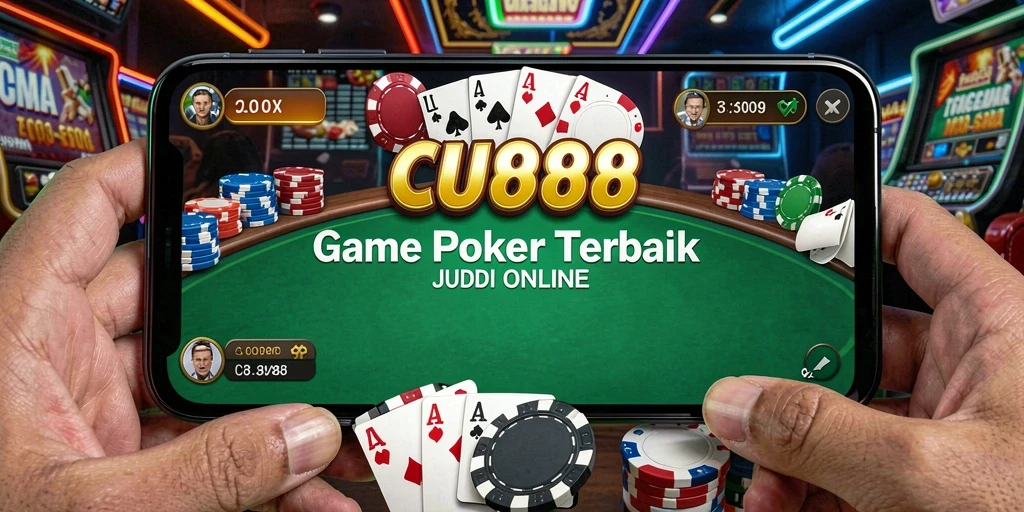Tampak gameplay seru dan menarik di aplikasi CU888 Poker.