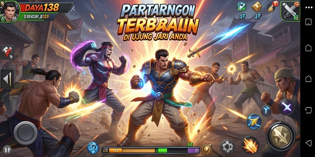 Tangkapan layar menampilkan aksi pertarungan intens di DAYA138.