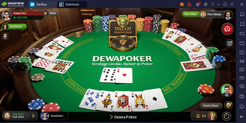 Tampilan gameplay DEWAPOKER yang mendebarkan saat bersaing dengan pemain lain.