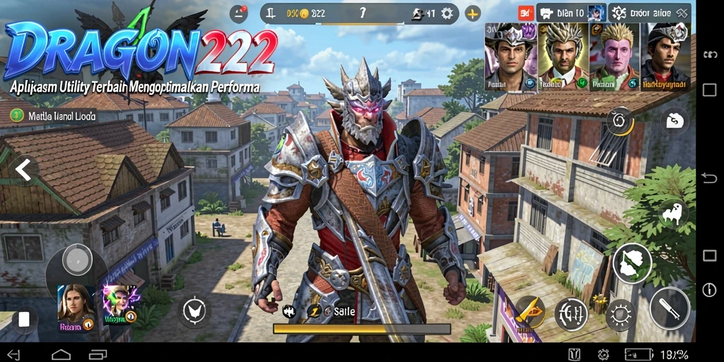 Tampilan antarmuka DRAGON222 dengan fitur pengoptimalan performa.