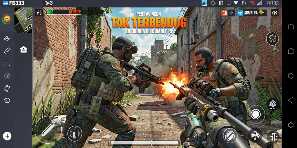 Gameplay <strong>FB333</strong> yang penuh aksi di arena pertempuran.