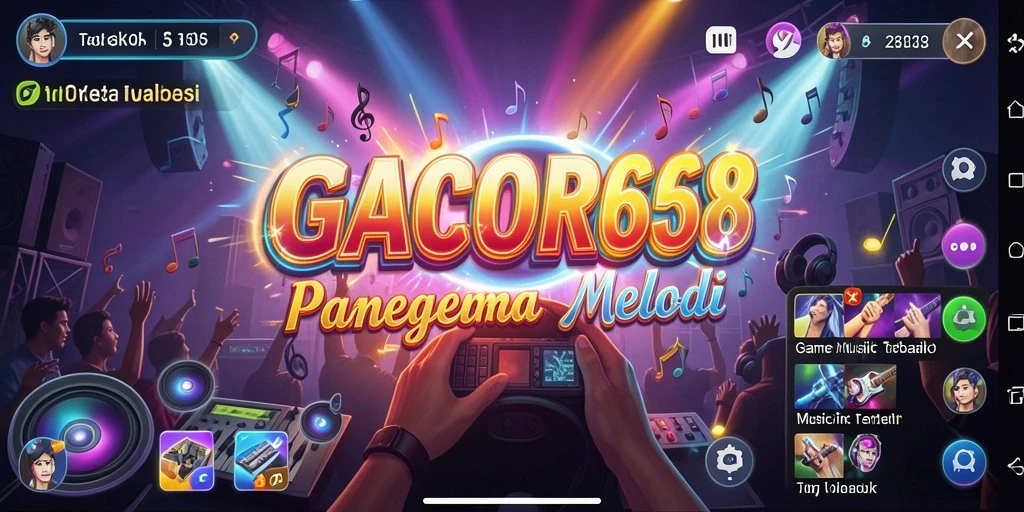 Screenshot gameplay menunjukkan pemain sedang menikmati tantangan musik.
