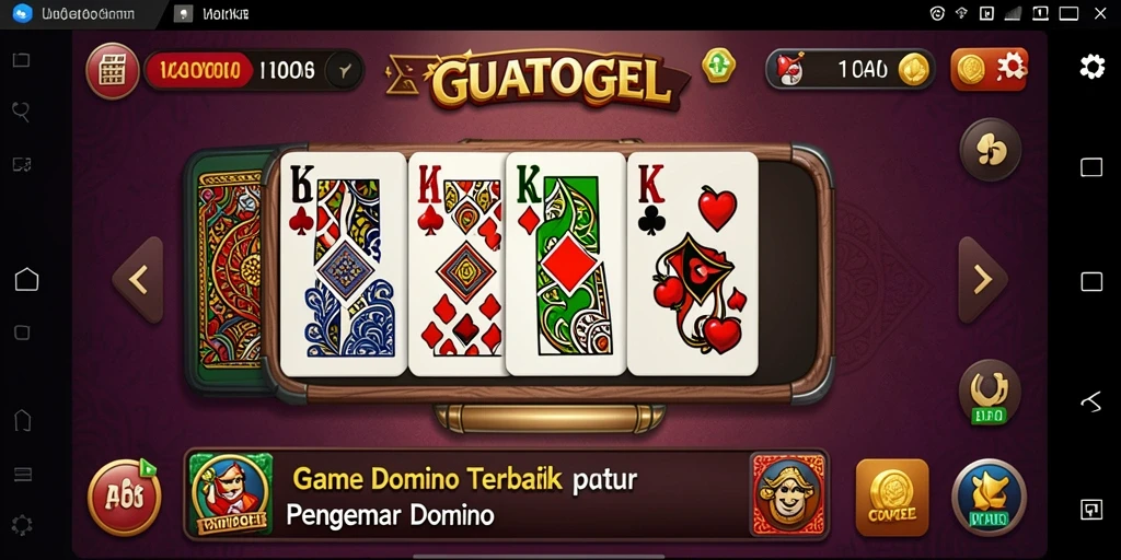 Screenshot gameplay <strong>GUATOGEL</strong> menampilkan keseruan bermain domino.