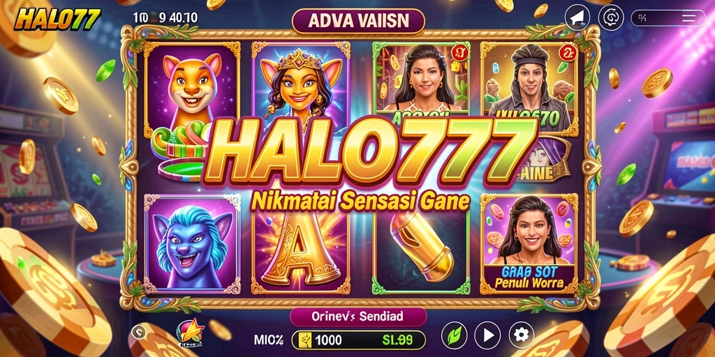 Tampilan menarik dari gameplay slot HALO777 yang penuh warna.