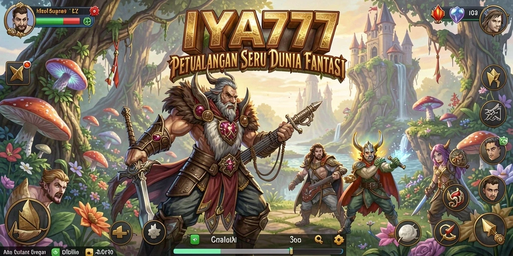 Tampilan gameplay IYA777 yang menarik di dunia petualangan fantasi.