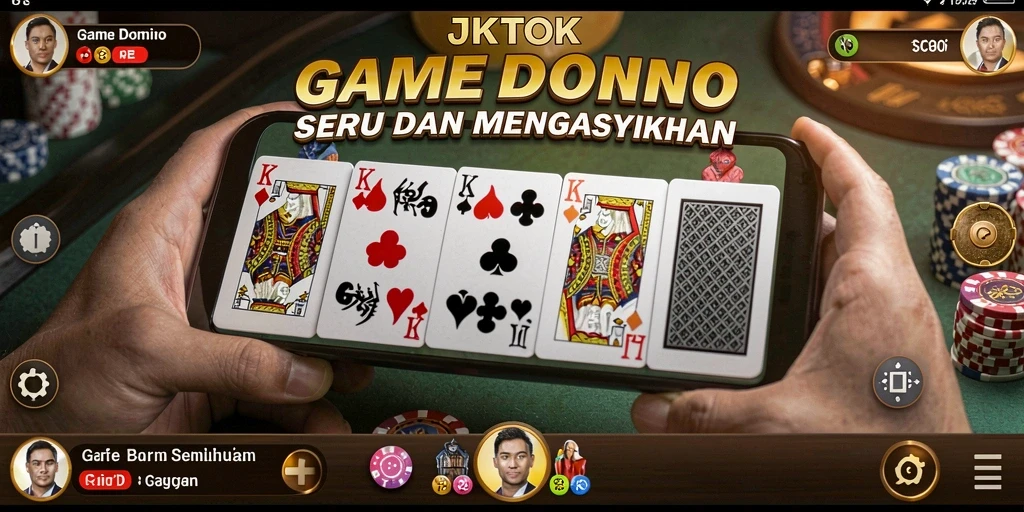 Tampilan menarik JKTOK dengan gameplay Domino yang seru.