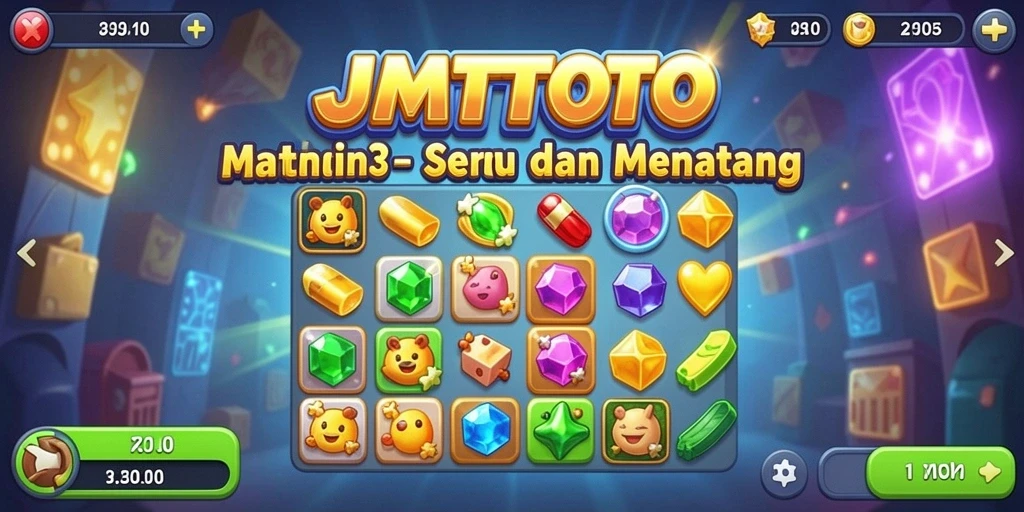 Tampilan gameplay JMTOTO yang penuh warna dan menyenangkan.