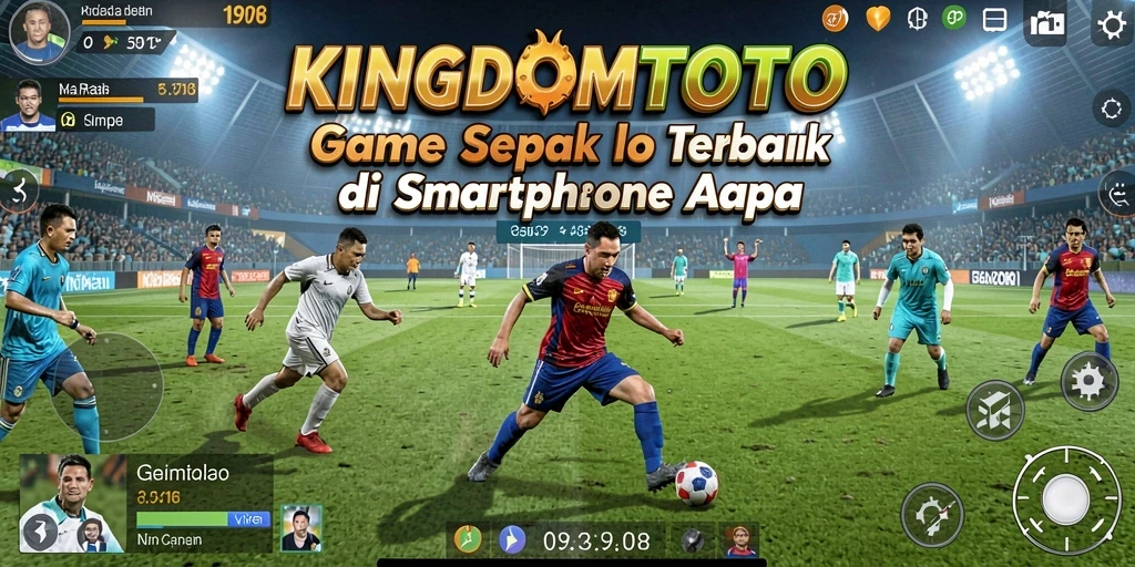 Tampilan utama KINGDOMTOTO menampilkan aksi sepak bola yang mendebarkan.
