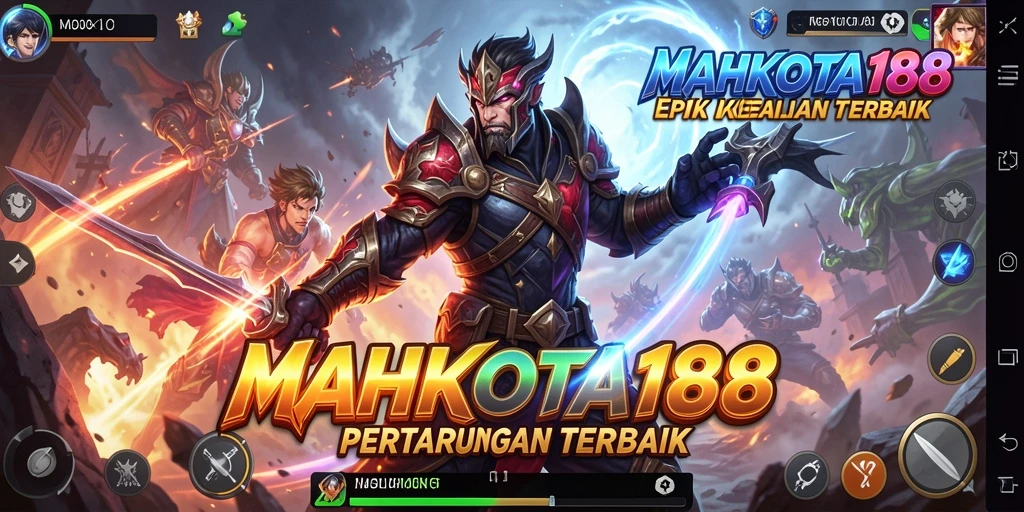 Tampilan gameplay mendebarkan dari pertarungan di MAHKOTA188.