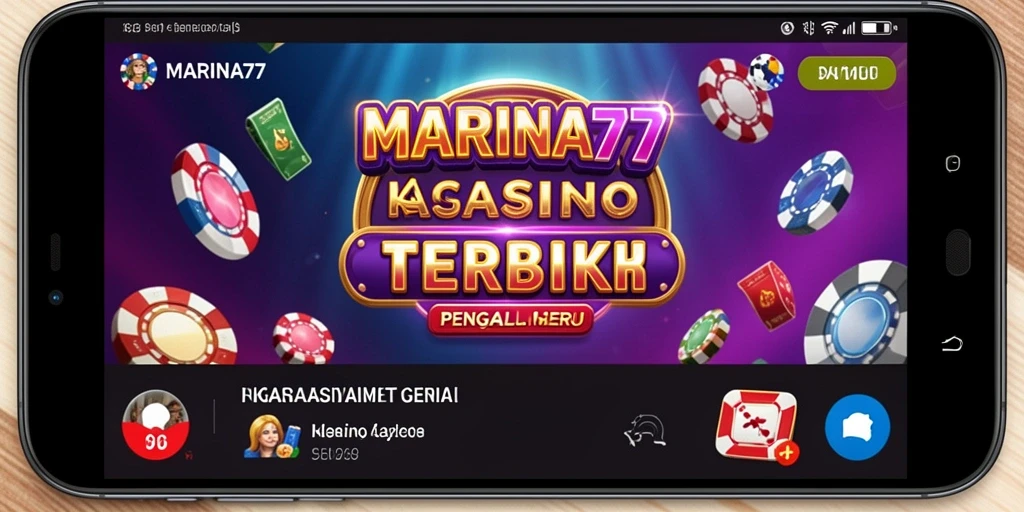 Tampilan menarik gameplay kasino di MARINA77.