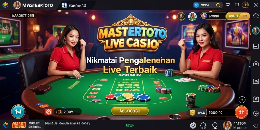 Gameplay mendebarkan dengan dealer langsung di MASTERTOTO.