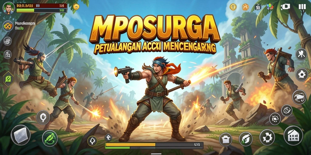 Screenshot menampilkan aksi intens dalam gameplay MPOSURGA.