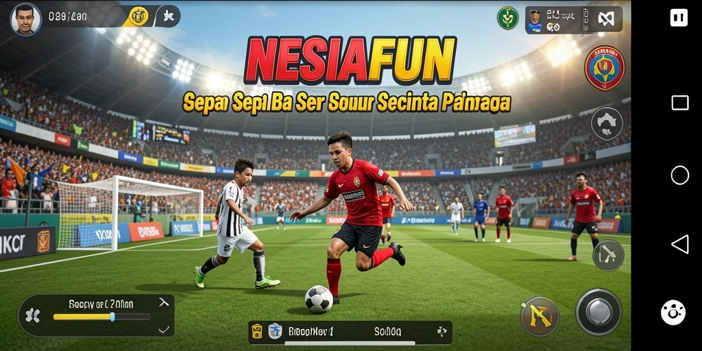 Tangkapan layar menunjukkan aksi seru dalam permainan sepak bola.