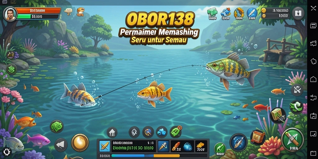 Screenshot OBOR138 menampilkan gameplay memancing yang seru dan menantang.