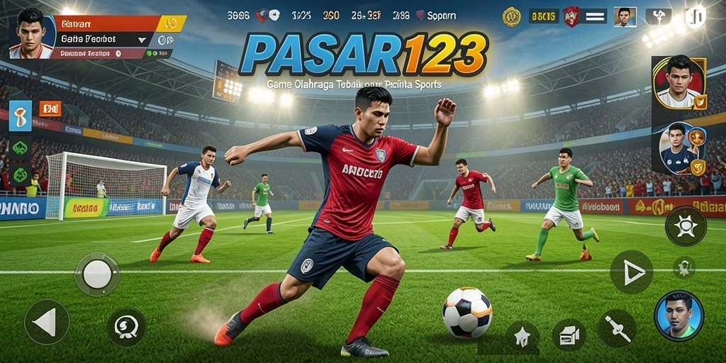 Tampilan seru gameplay PASAR123 di lapangan olahraga.
