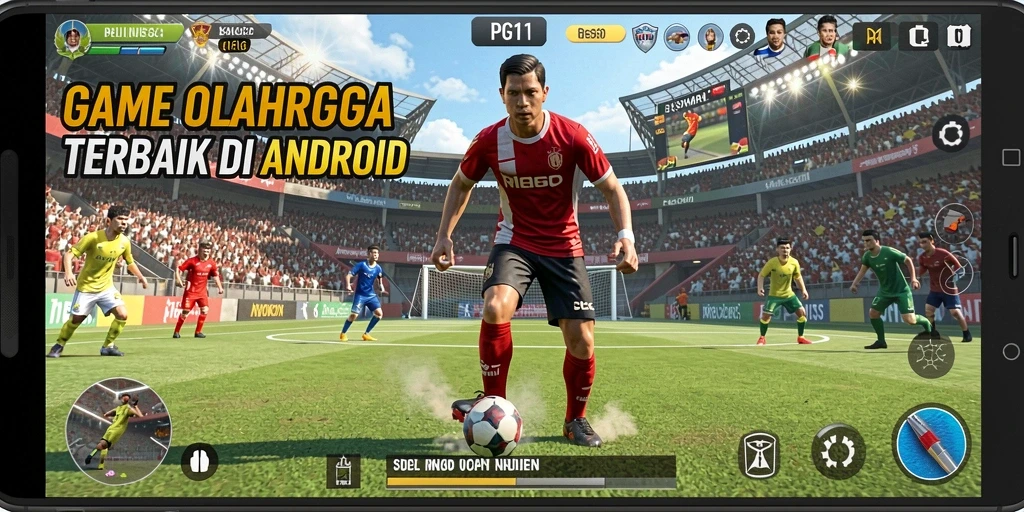 Tampilan gameplay PG11 yang seru dengan aksi olahraga mendebarkan.