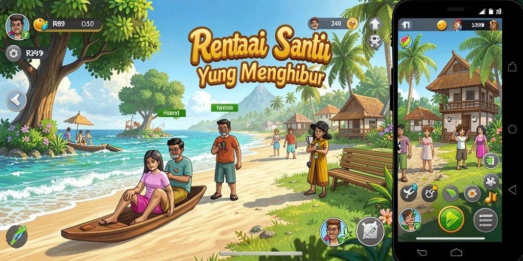 Tampilan permainan Casual yang ceria dan penuh warna di RR89.