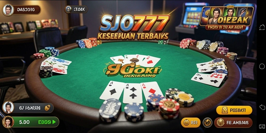 Tampilan gameplay SJO777 yang menarik saat bermain poker.