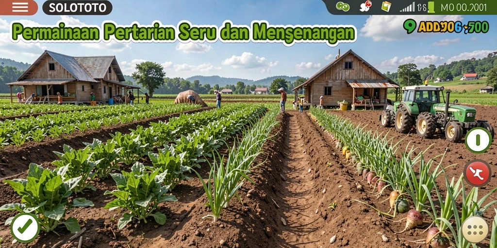 Screenshot gameplay <strong>SOLOTOTO</strong> menunjukkan pengalaman pertanian yang menarik.