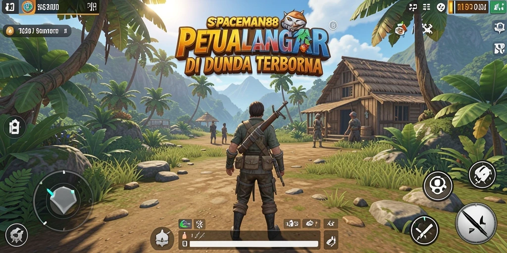Tangkapan layar dari gameplay SPACEMAN88 yang memperlihatkan eksplorasi luar angkasa.