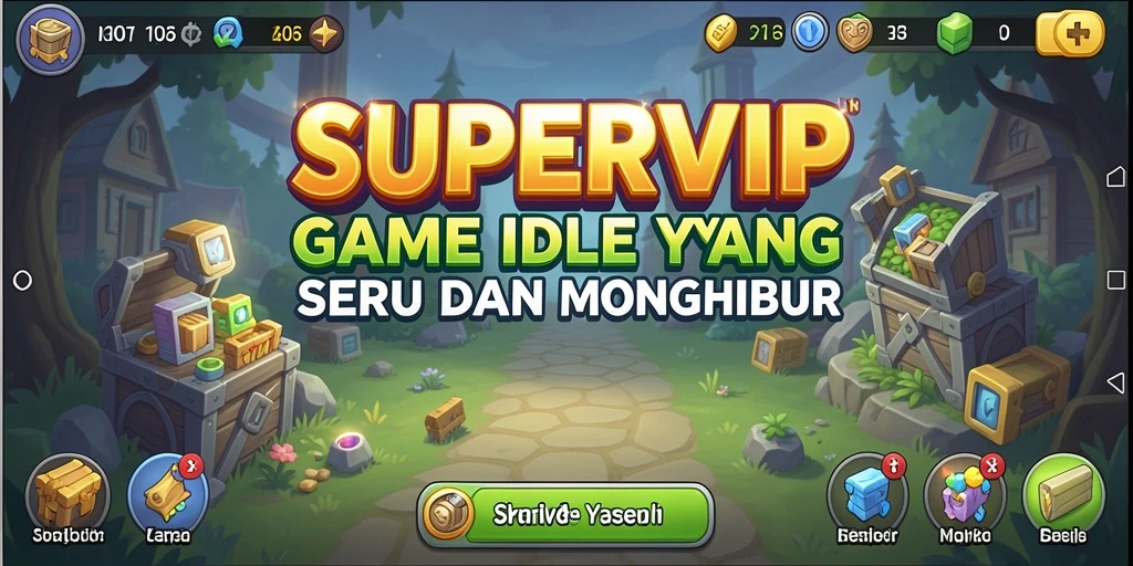 Tampilan gameplay SUPERVIP yang menarik dan penuh warna.