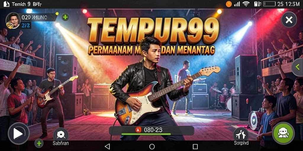 Tampilan gameplay TEMPUR99 yang penuh warna dan menarik.