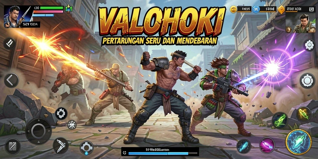 Gameplay VALOHOKI yang penuh aksi dan strategi pertarungan.