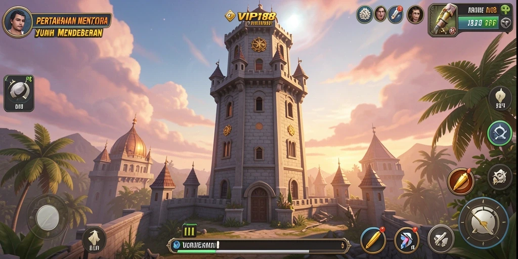 Tampilan gameplay VIP188 yang mendebarkan dalam mode Tower Defense.