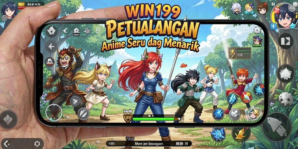Tampilan gameplay WIN199 yang penuh warna dan aksi seru.